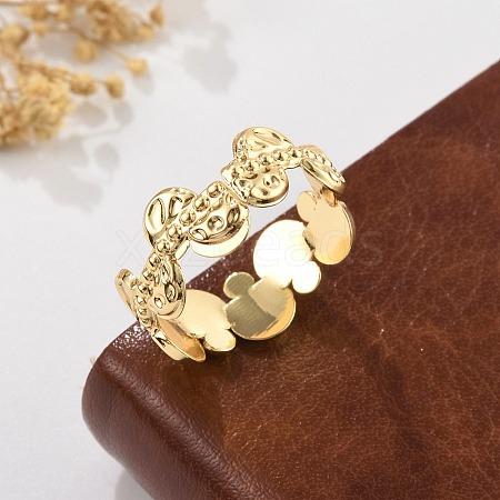 Brass Finger Rings for Women RJEW-B119-08G-1