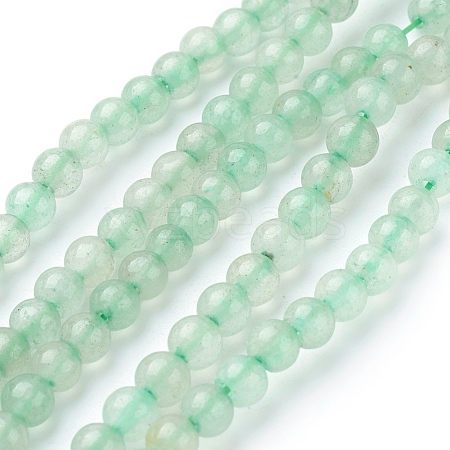 Natural Green Aventurine Beads Strands X-G-G099-4mm-17-1