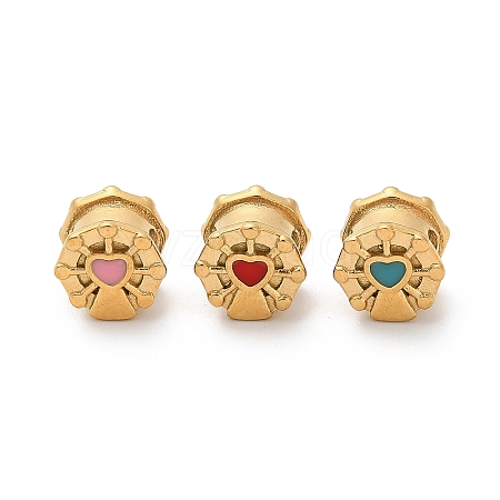 304 Stainless Steel Enamel Beads STAS-K306-46G-1