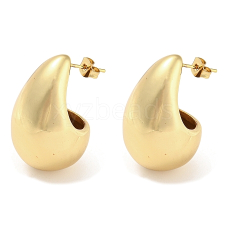 304 Stainless Steel Stud Earrings for Women EJEW-H102-02G-1