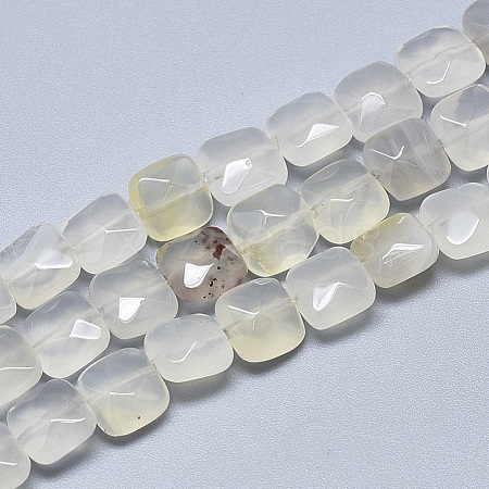 Natural White Agate Beads Strands G-S357-D01-10-1