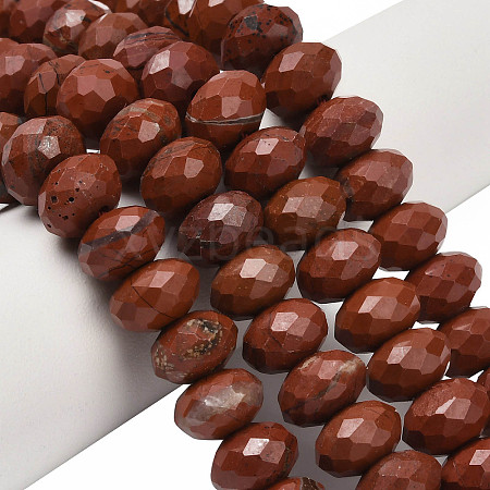 Natural Red Jasper Beads Strands G-C259-A13-6x10mm-1
