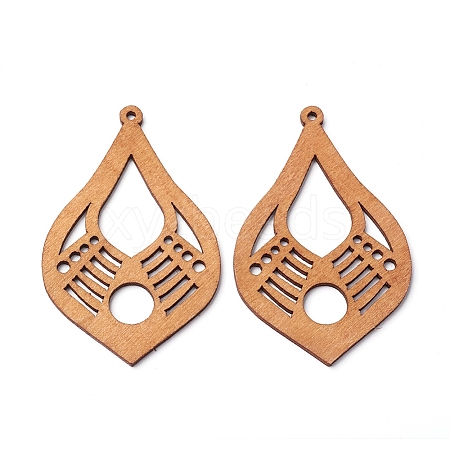 Wooden Big Pendants WOOD-WH0100-27-1