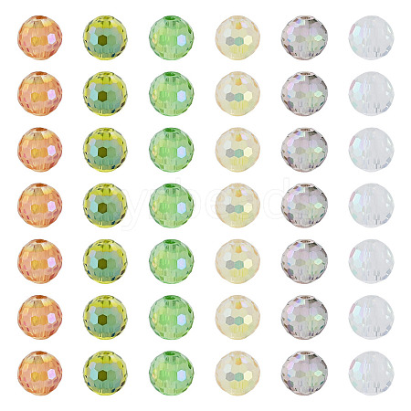 180Pcs 6 Colors Transparent Electroplate Glass Beads EGLA-TA0013-62-1