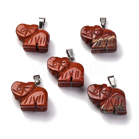 Natural Red Jasper Pendants G-B127-05P-07-1