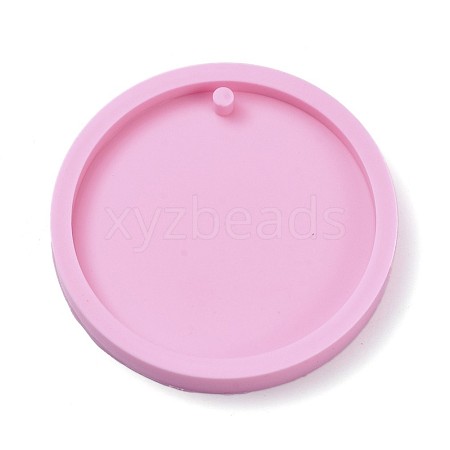 Flat Round DIY Pendant Silicone Molds DIY-TAC0005-27B-1