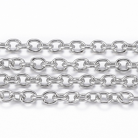 Tarnish Resistant 304 Stainless Steel Cable Chains CHS-H009-25P-A-1