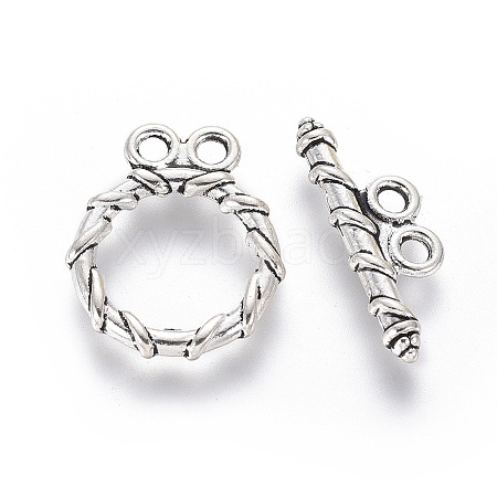 Tibetan Style Alloy Toggle Clasps LF10797Y-NF-1