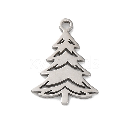 Anti-Tarnish Christmas 201 Stainless Steel Pendants STAS-Q015-10P-1