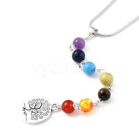 Chakra Jewelry NJEW-JN02168-1