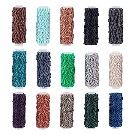 15 Rolls 15 Colors Sewing Threads YC-WH0010-02-1