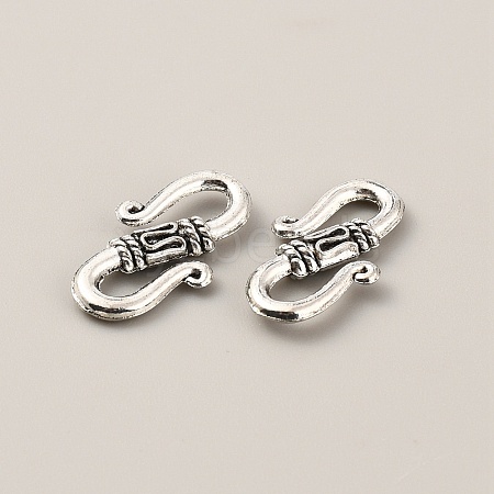 Tibetan Style Alloy S-Hook Clasps FIND-TAC0014-78AS-1