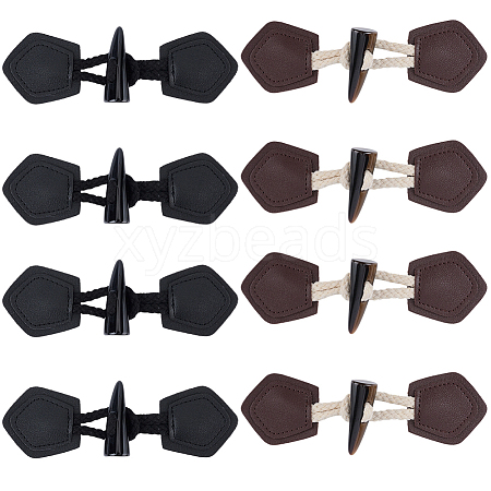 8Pcs 2 Colors Resin Buttons BUTT-CL0001-11-1