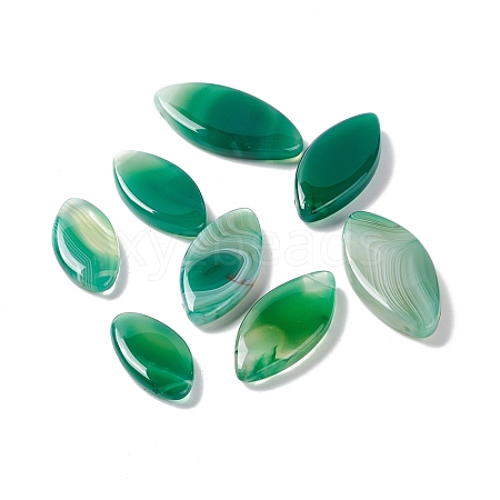 Natural Dyed & Heated Green Onyx Agate Pendants G-B030-10B-1