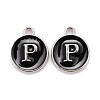 Platinum Plated Alloy Charms X-ENAM-S118-02P-P-1