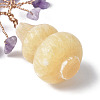 Natural Amethyst Chips Tree of Life Decorations with Topaz Gourd Base DJEW-P021-A03-3