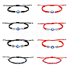 8Pcs 8 Style Lampwork Evil Eye Braided Bead Bracelets Set BJEW-FI0001-45-1