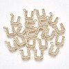 Brass Cubic Zirconia Charms KK-S348-330U-1