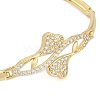 Rack Plating Brass Micro Pave Clear Cubic Zirconia Link Chain Bracelets BJEW-Z069-02G-02-2