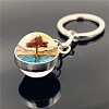 Glass Double-sided Ball Keychain PW-WG8BA2D-07-1