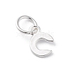 925 Sterling Silver Letter Charms STER-C012-01S-C-1