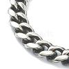 Tarnish Resistant Men's 304 Stainless Steel Cuban Link Chain Bracelets STAS-A051-04B-3