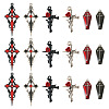 24Pcs 6 Styles Alloy Enamel Pendants ENAM-TA0001-56-2