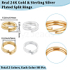 160Pcs 2 Colors Brass Split Rings KK-BBC0023-08B-2
