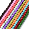 Baking Painted Glass Round Bead Strands DGLA-Q020-8mm-M-1