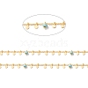 Natural Turquoise Column Beaded Chains CHC-K012-01G-10-2
