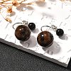 Alloy & 925 Sterling Silver & Resin Stud Earrings EJEW-Q013-10A-4