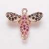 Brass Cubic Zirconia Links ZIRC-K070-03-D01-1