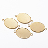 Ion Plating(IP) 304 Stainless Steel Cabochon Connector Settings LS-STAS-H394-A-01G-1