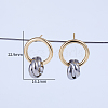 Two Tone Brass Twisted Hoop Earrings CZ4094-4