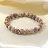 Natural Maifanite/Maifan Stone Bead Stretch Bracelets X-BJEW-K212-B-044-8