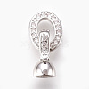 Brass Micro Pave Cubic Zirconia Fold Over Clasps KK-P164-10P-1