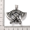 Viking 304 Stainless Steel Pendants STAS-U021-08AS-3