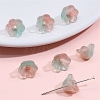 10Pcs Gradient Color Transparent Glass Bead Caps PW-WG464DA-19-1