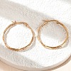 Ion Plating(IP) 304 Stainless Steel Hoop Earrings EJEW-L215-29G-4
