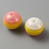 Opaque Stripe Acrylic Beads OACR-TAC0002-03B-2