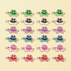 24Pcs 6 Colors Alloy Enamel Connector Charms ENAM-FS0001-60-1