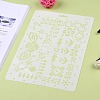 Plastic Reusable Drawing Painting Stencils Templates DIY-F018-B20-6