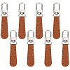 8Pcs PU Leather Zipper Pulls for Handbags Luggage and Jacket FIND-CL0002-09A-1