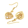 Heart with Wrod Love Rack Plating Brass Micro Pave Cubic Zirconia Dangle Earrings EJEW-P240-07G-2