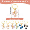 12Pcs 6 Colors Alloy Acrylic Pendant Decorations KEYC-GO00003-2