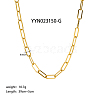 6.6mm Stylish Titanium Steel Paperclip Chain Necklaces for Women Men AA4830-3-1