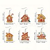 6 Pairs Acrylic Dangle Earrings FS-WGE6FEA-01-5
