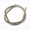 Column Natural Pyrite Beads Strands X-G-I126-25-6x4mm-2