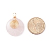 Natural Rose Quartz Pendants PALLOY-JF01289-2