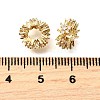 Brass Micro Pave Cubic Zirconia Rondelle European Beads KK-L230-12G-2